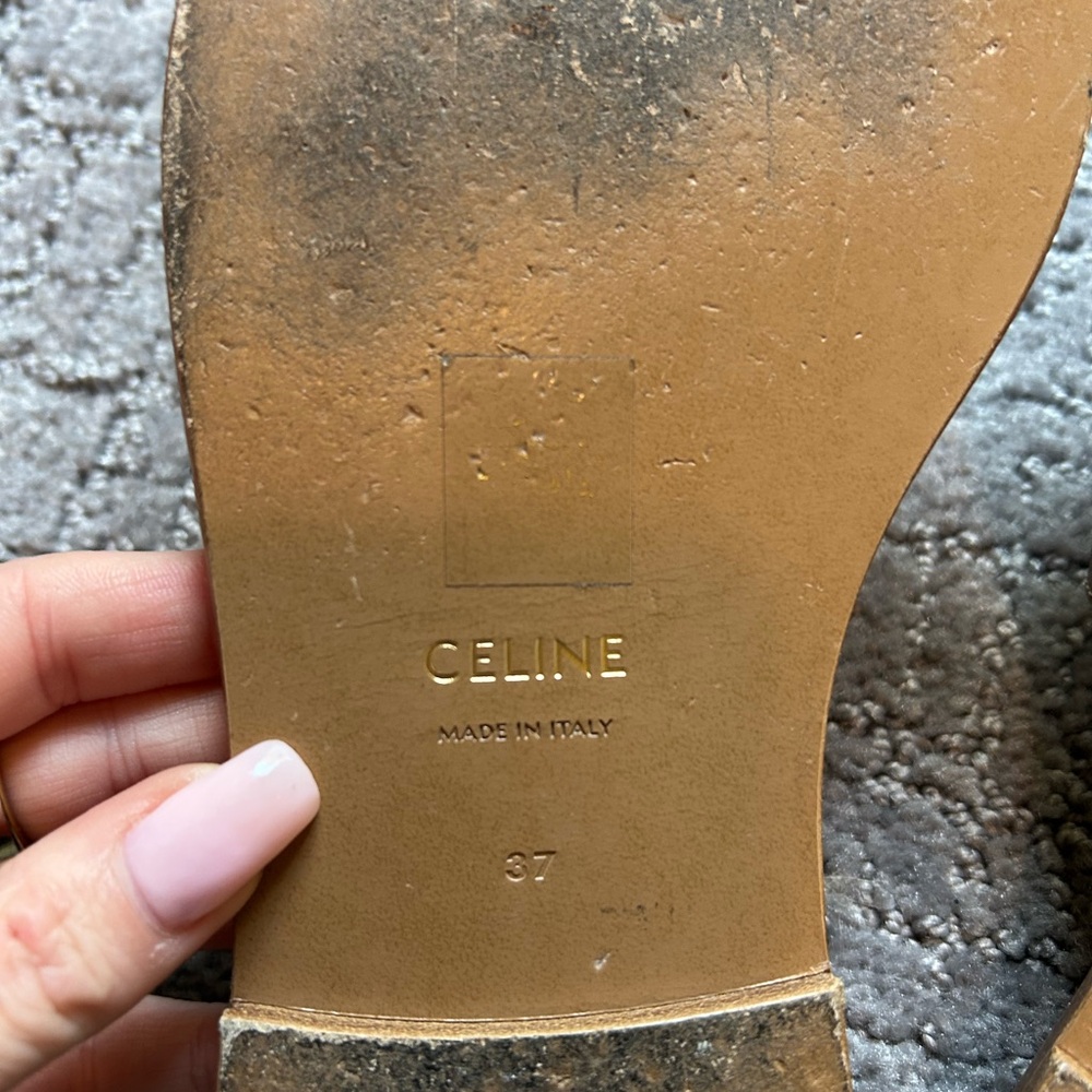 Celine Triomphe Leather Sandal - Picture 8 of 11